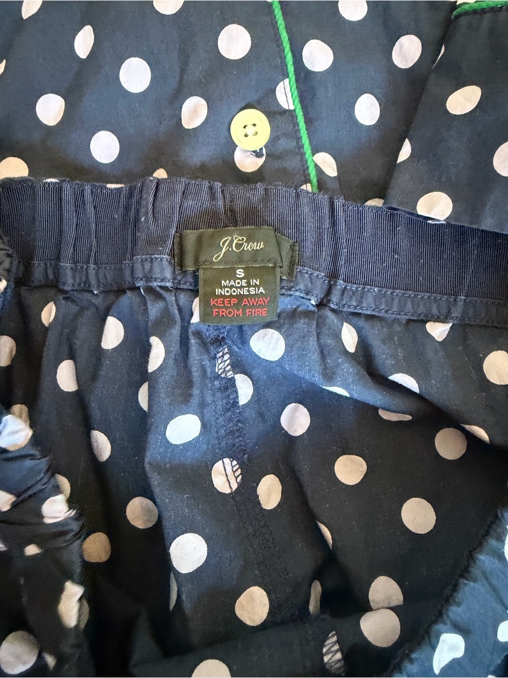 J. Crew Navy Polka Dot Pajama Set Cotton / small - Picture 7 of 14